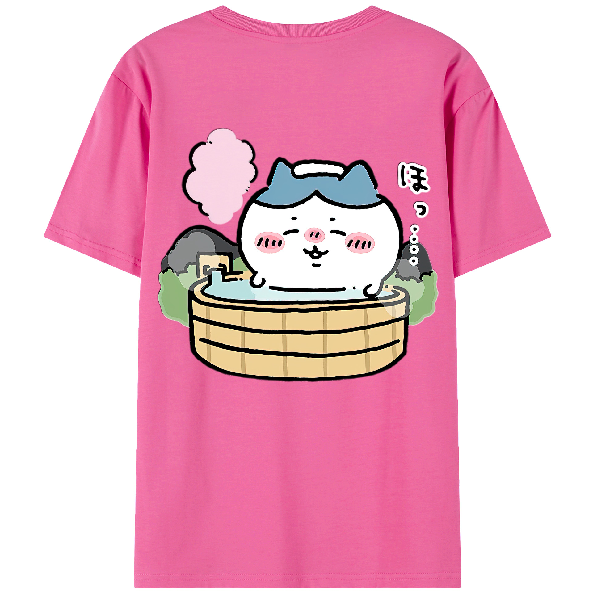 （画像用） ちいかわ ハチワレ Chii-kawa hachiware レディース半袖Tシャツ(バックプリント)